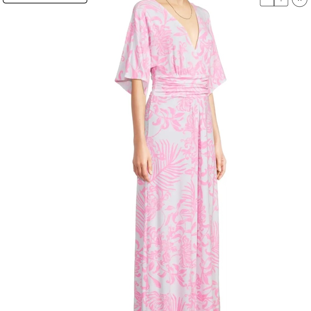 Lilly Pulitzer Brand New W Tags Elegant Pink Floral Maxi Dress